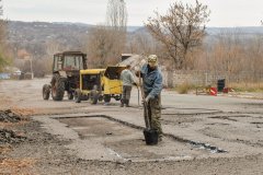 Ремонтно-восстановительные работы  автомобильной дороги по ул.Ленина