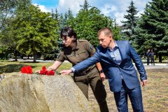 Митинг-реквием, приуроченный к 8-й годовщине обстрела города Первомайска со стороны ВСУ