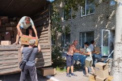 Четвертый гуманитарный конвой прибыл в Первомайск из Калужской области