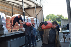 Первомайск получил от Калужской области 20 т цемента для работ по восстановлению города