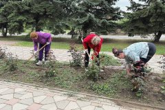 Представители трудовых коллективов продолжили уборку территории